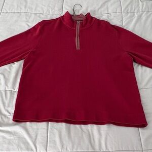 Banana Republic Men's Red Zip-Up Sweater